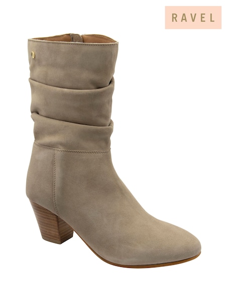 Ravel Natural Suede Mid-Calf Boots (E78457) | £100