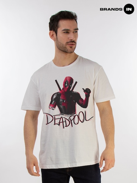 Brands In White Mens Deadpool and Wolverine All About Me 100% Cotton T-Shirt (E78544) | £25