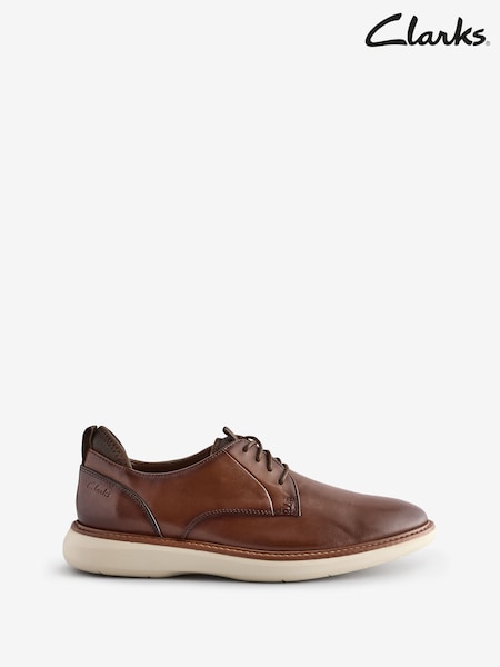 Clarks Brown Brantin Plain Shoes (E78552) | £75