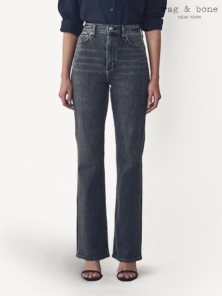 Rag & Bone Black Peyton High Rise Bootcut Jeans (E78703) | £135