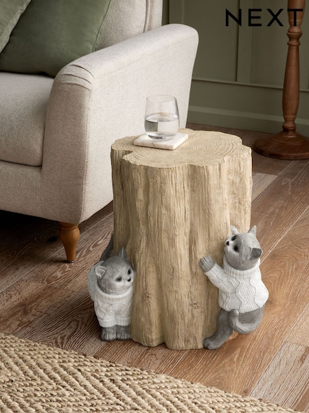 Natural Cats Resin Shaped Side Table (E78934) | £125