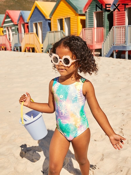 Purple/Aqua Doodle Swimsuit (3mths-7yrs) (E78958) | £11 - £13