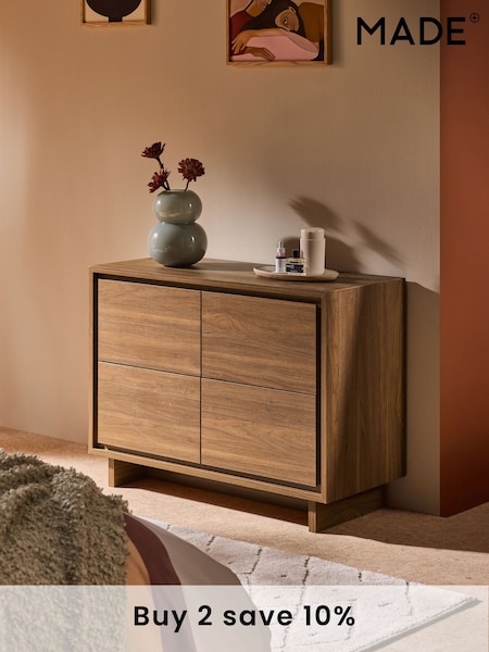 MADE.COM Dark Walnut Effect Kaci Chest of Drawers (E78974) | £419