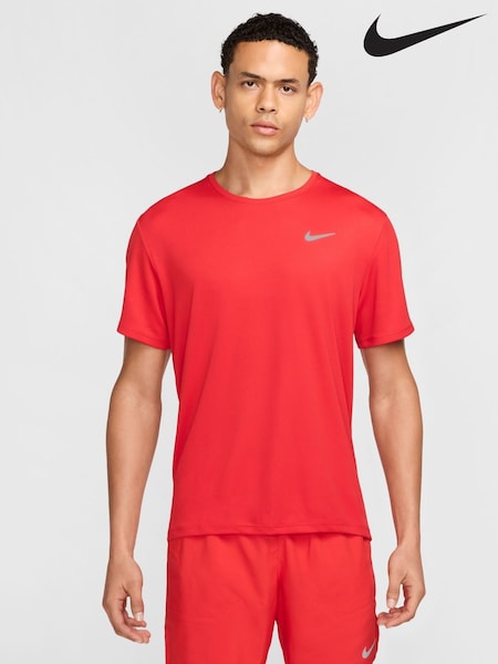 Nike University Red Dri-FIT Miler Running T-Shirt (E79034) | £33