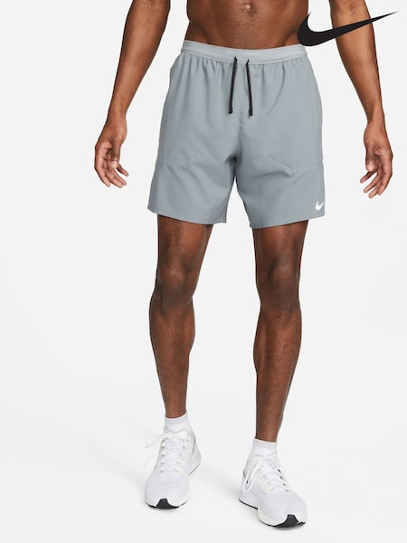 Nike Smoke Grey Dri-FIT Stride 7 Inch 2-In-1 Running Shorts (E79036) | £55
