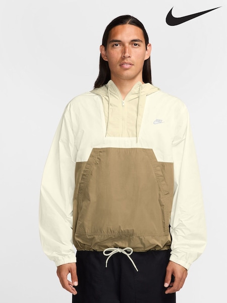 Nike Beige Club Marina Anorak Jacket (E79042) | £80