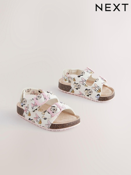 Multi Minnie Mouse Standard Fit (F) Corkbed Two Strap Sandals (E79102) | £17 - £19