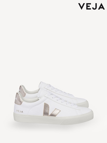 Veja Campo White Trainers (E79170) | £125