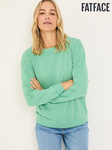 FatFace Georgia Jade Green Crew Sweatshirt (E79250) | £22