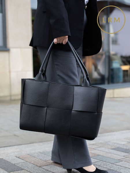 LRM Goods Personalised Leather Lettie Tote Bag (E79748) | £156