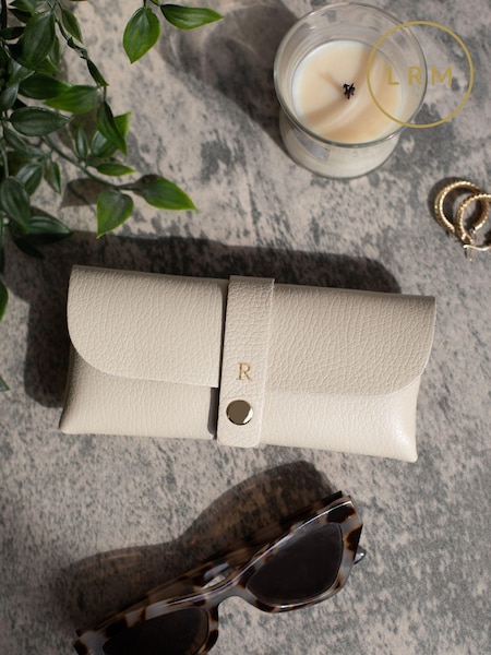 LRM Goods Personalised Leather Glasses Case (E79754) | £25