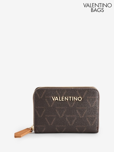 Valentino Bags Brown Lady Medium Re Zip Around Purse (E79843) | £55