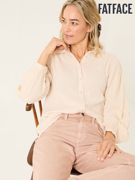 FatFace Ebby Rose Pink 100% Cotton Blouse (E79970) | £30