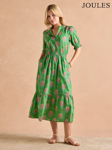 Joules Larissa Green Textured Sundress (E80099) | £65