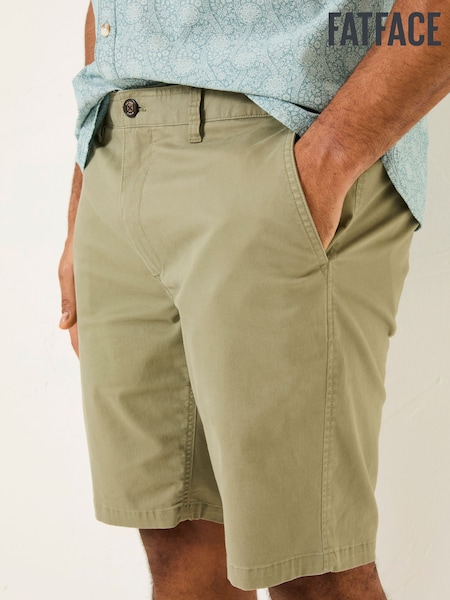 FatFace Mawes Khaki Green Chino Shorts (E80237) | £44