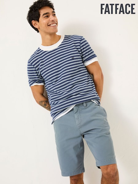 FatFace Light Blue Stow Garment Dye Shorts (E80244) | £46