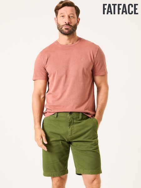 FatFace Green Stow Garment Dye Shorts (E80252) | £46