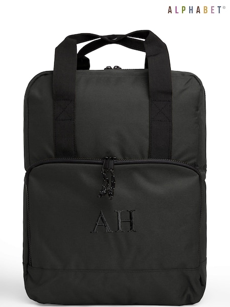 Alphabet Personalised Cooler Black Backpack (E80453) | £28