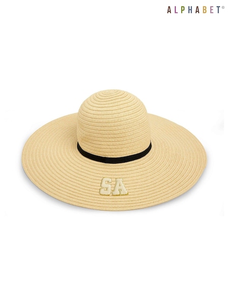Alphabet Cream Personalised Small Letter Monogrammed Sun Hat (E80488) | £16