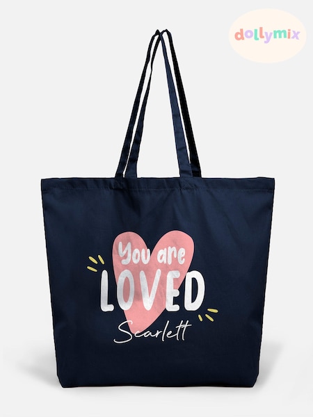Personalised You are Loved Tote Bag by Dollymix (E80515) | £17