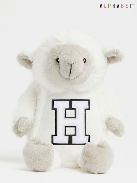 Cream Personalised Soft Plush Mini Lamb by Alphabet (E80526) | £16