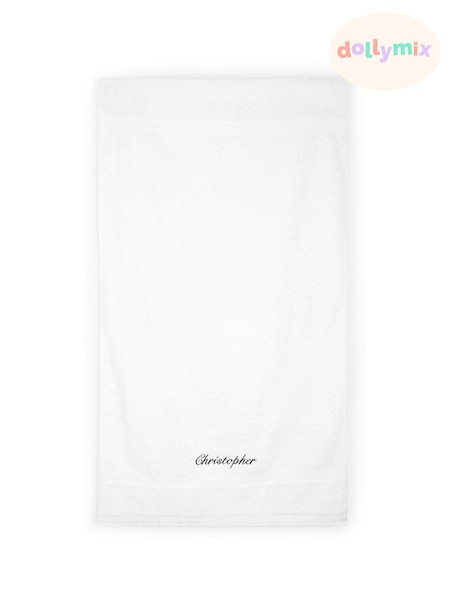 Personalised 100% Cotton Hand Towel by Dollymix (E80527) | £14