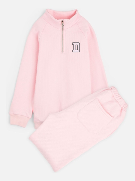 Alphabet Personalised Monogram Ribbed Tracksuit (E80547) | £35