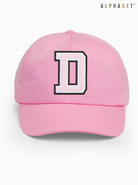 Alphabet Pink Personalised Monogram 100% Cotton Cap (E80574) | £14