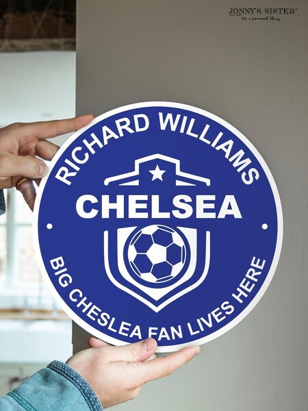 Personalised Metal Football Plaque by Jonnys Sister (E80619) | £28