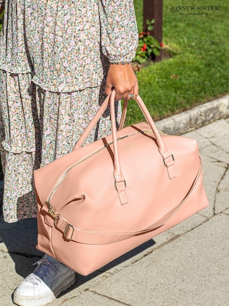 Jonnys Sister Personalised Vegan Saffiano Pu Leather Weekend Holdall (E80621) | £69
