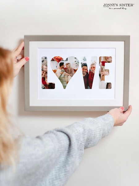 Personalised Love Photo White Typography by Jonnys Sister (E80631) | £35