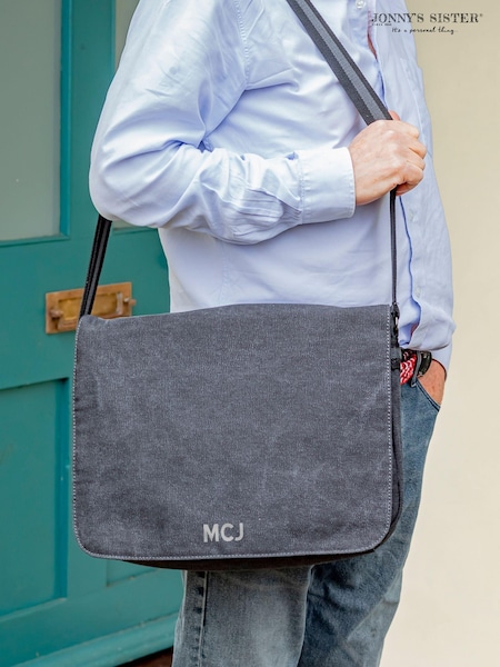 Jonnys Sister Personalised Canvas Messenger Bag (E80632) | £41