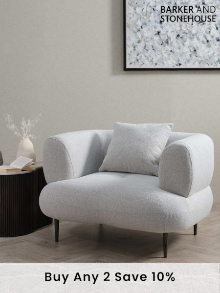 Barker and Stonehouse Neutral Romolo Armchair (E80699) | £445