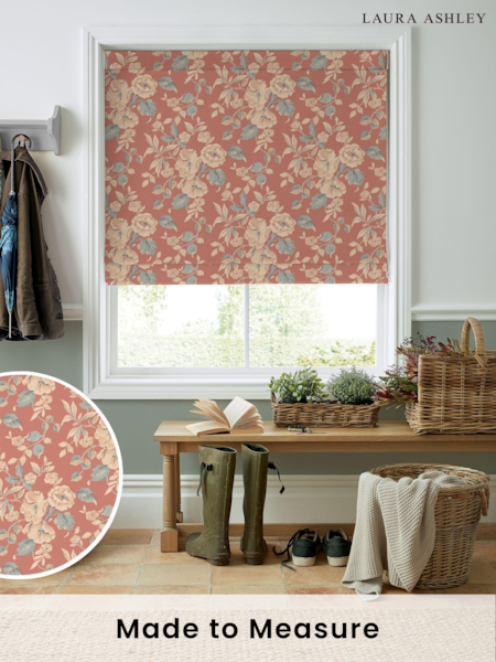 Laura Ashley Terracotta Orange Aylworth Trail Made to Measure 100% Cotton Roman Blind (E80709) | £79