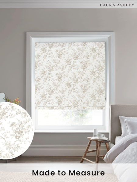 Laura Ashley Dover Grey Walled Garden Made to Measure 100% Cotton Roman Blind (E80721) | £79