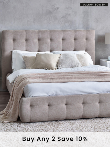 Julian Bowen Light Taupe Odette Bed (E80758) | £655 - £680
