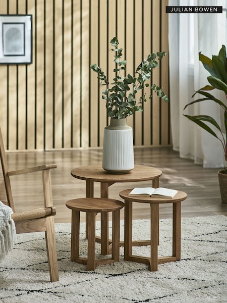 Julian Bowen Oak Nidri Nest Of Tables (E80759) | £135