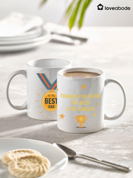 Loveabode Personalised Medal Dad Mug (E80801) | £15