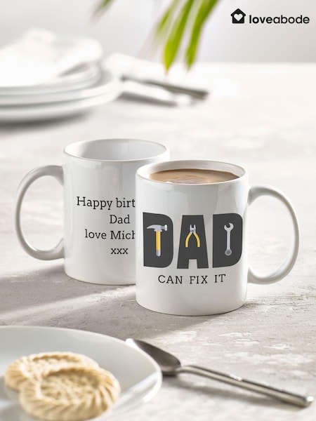 Loveabode Personalised Dad Can Fix It Mug (E80806) | £15