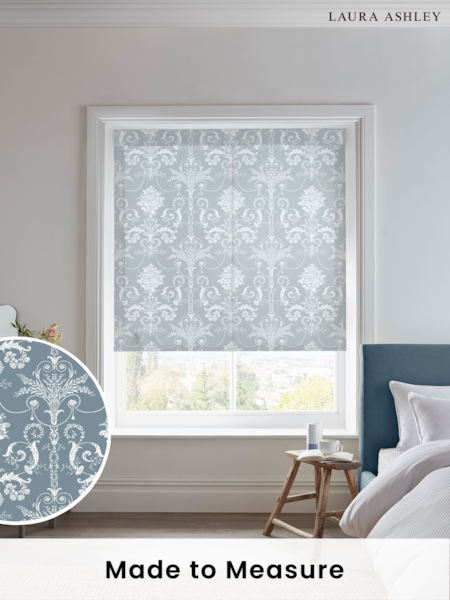 Laura Ashley Blue Josette Sheer Made to Measure Roller Blind (E80821) | £55