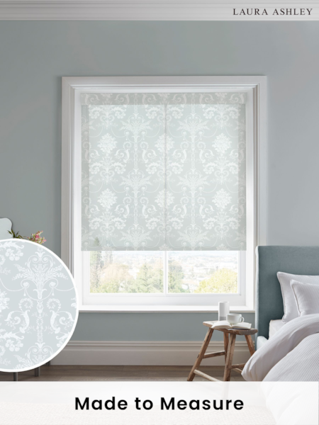 Laura Ashley Blue Josette Sheer Made to Measure Roller Blind (E80825) | £55