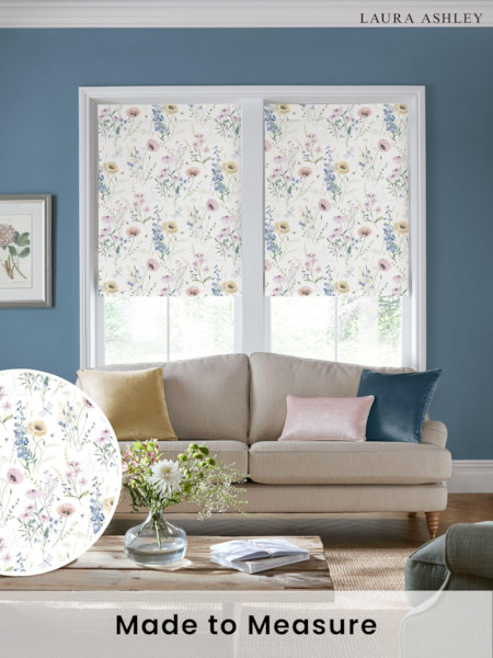 Laura Ashley Delphinium Blue Alford Meadow Made to Measure Roller Blind (E80826) | £58