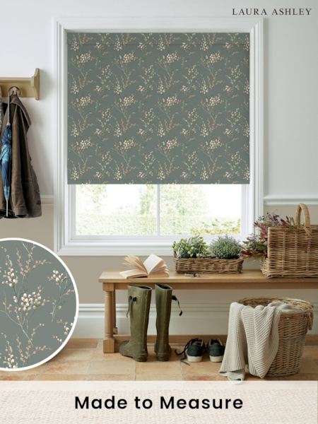 Laura Ashley Fern Green Pussy Willow Made to Measure Roller Blind (E80828) | £58