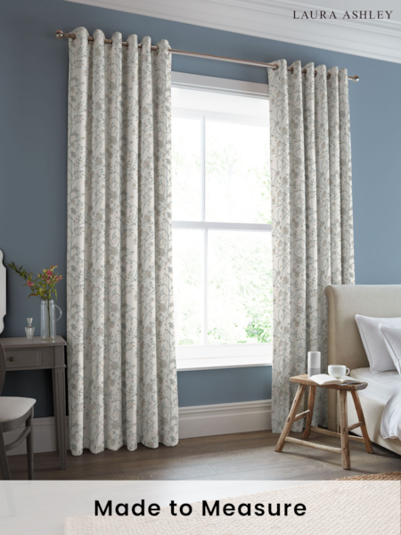 Laura Ashley Natural Fennelton Made to Measure 100% Cotton Curtains (E80851) | £91