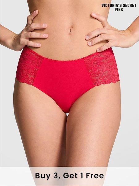 Victoria's Secret PINK Red Pepper Lace Cheeky Knickers (E80923) | £9