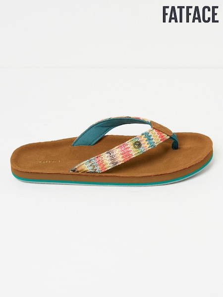 FatFace Somerton Tan Brown Flip Flops (E80982) | £25