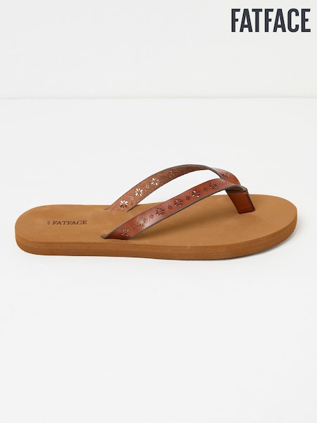 FatFace Tan Brown Emmy Flip Flops (E80984) | £25