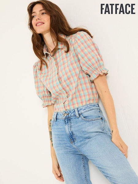 FatFace Multi Kat 100% Cotton Embroidered Shirt (E80995) | £26
