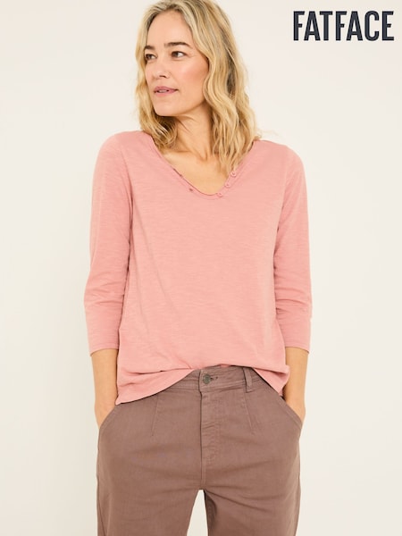 FatFace Porter Nude Pink 100% Cotton T-Shirt (E81101) | £28