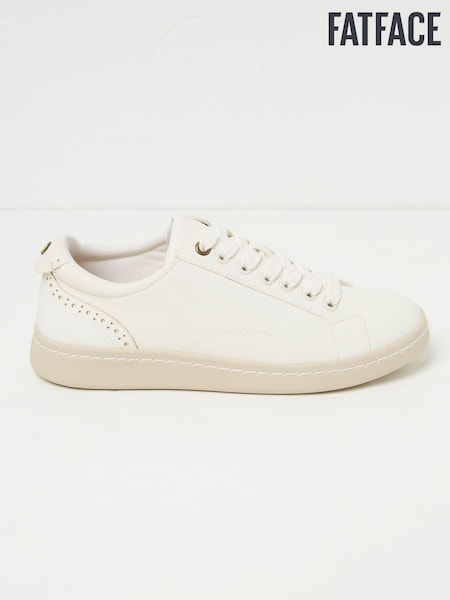 FatFace White Nora Lace Up Trainer (E81205) | £49